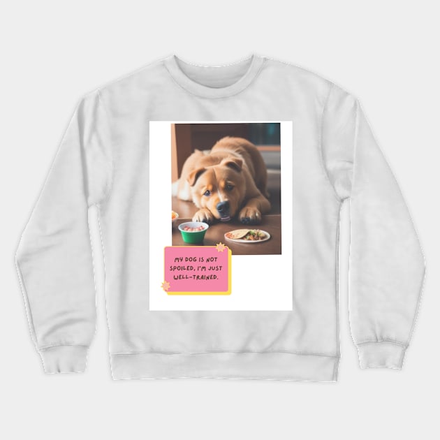 Trainer Dog Crewneck Sweatshirt by Lucy's Silliness